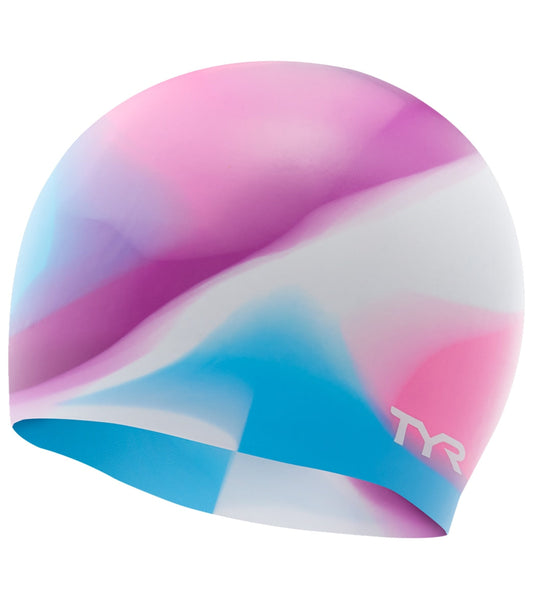 TYR Silicone Wrinkle Free Swim Caps - Youth Tie Die