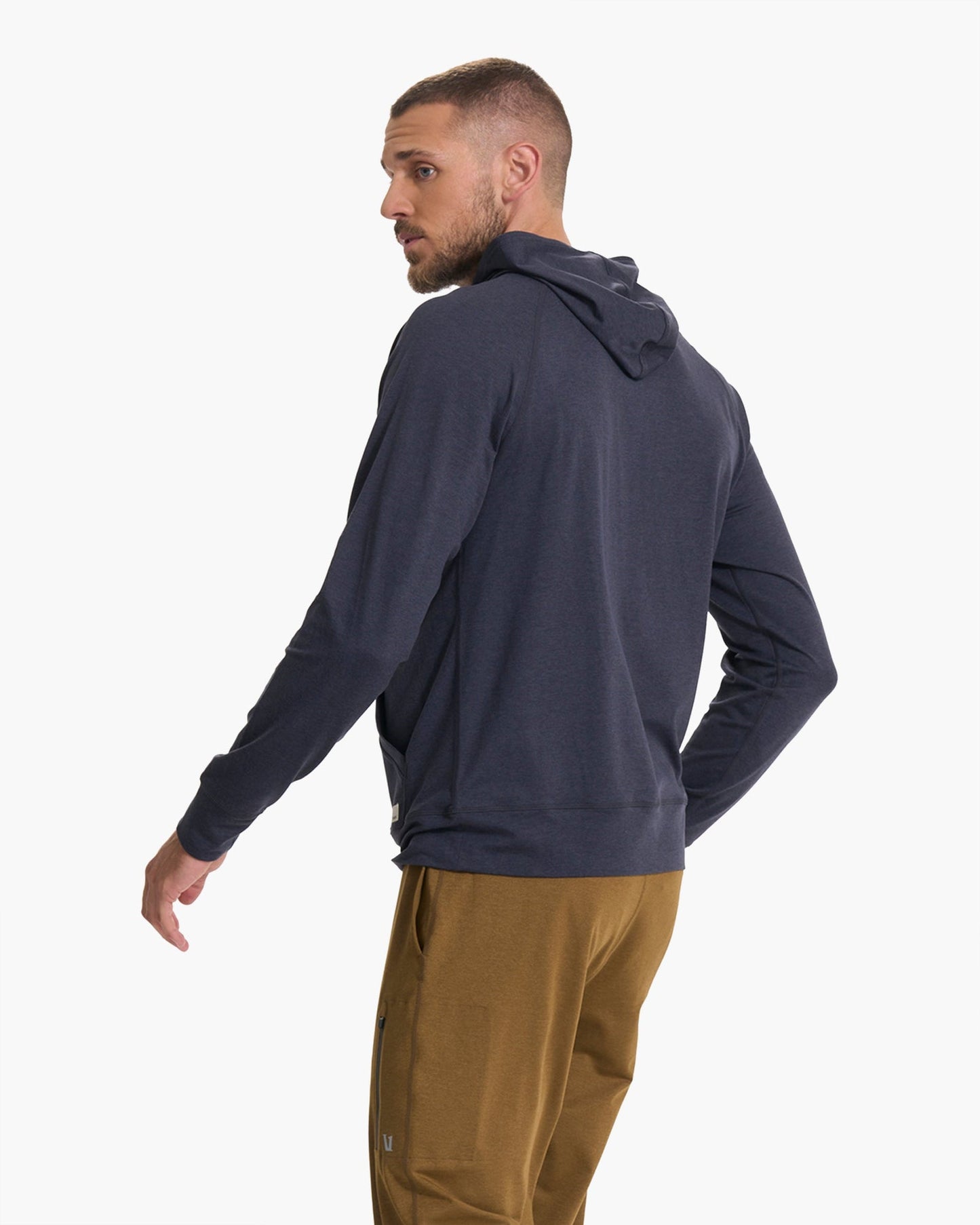VUORI Ponto Performance 1/2 Zip Hoodie (Men's) -Midnight Heather
