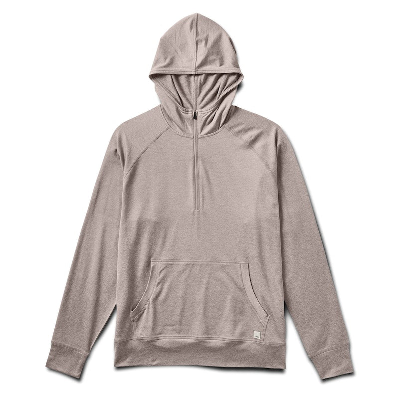 VUORI Ponto Performance 1/2 Zip Hoodie (Men's) - Walnut Heather