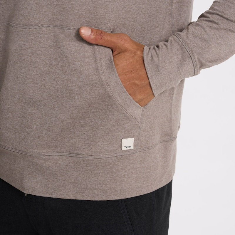 VUORI Ponto Performance 1/2 Zip Hoodie (Men's) - Walnut Heather