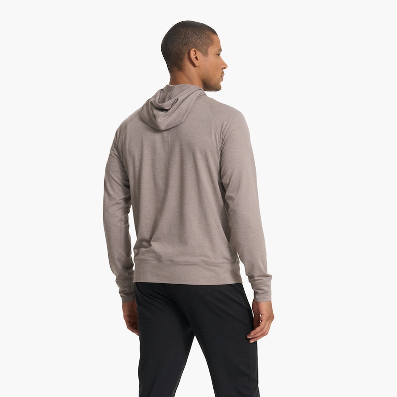 VUORI Ponto Performance 1/2 Zip Hoodie (Men's) - Walnut Heather