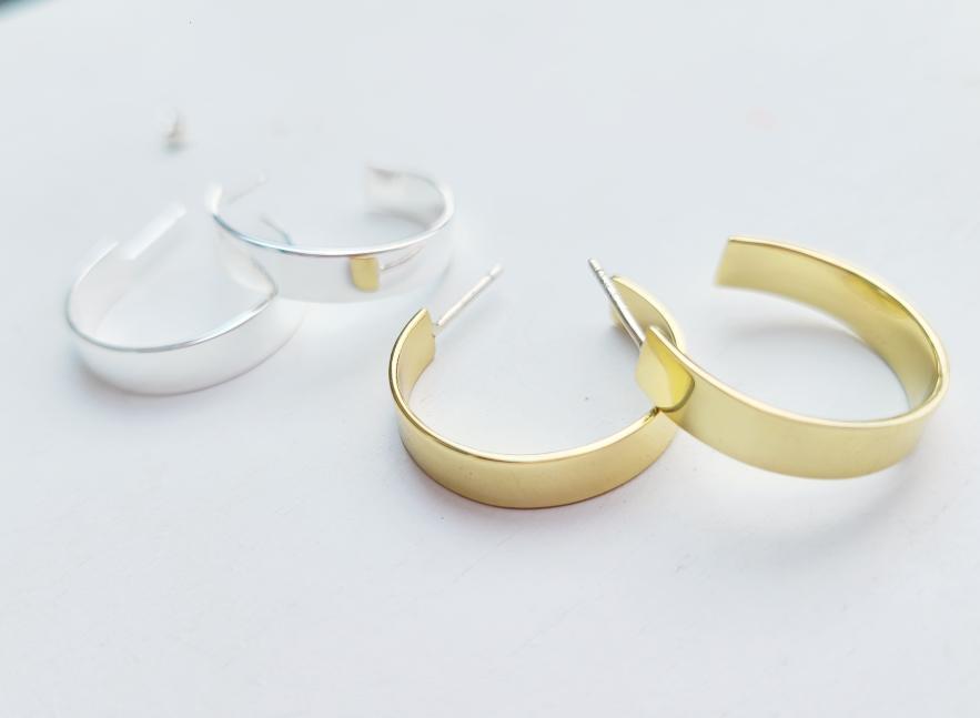 BAMBU Jewelry - Earrings-Medium Hoop