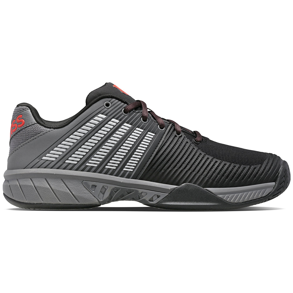 K SWISS Hypercourt Express 2 Tennis Shoe (Men's) - Jet Black/Grey/Orange