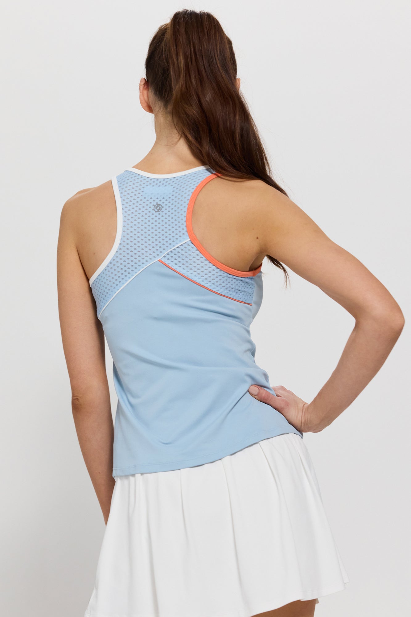LIJA Elite Slope Tank (Women's)- Dusky Sky/ White/Sunrise