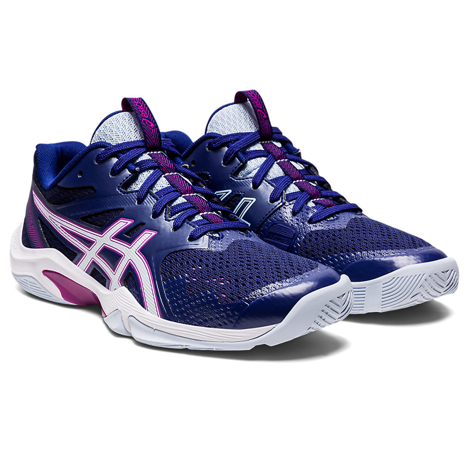 ASICS Gel Blade 8 Squash Shoes (Womens)- Dive Blue/ White
