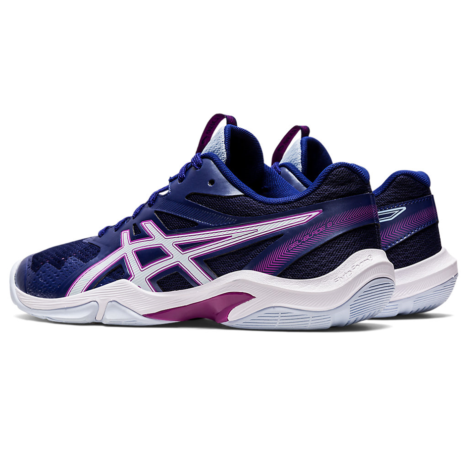 ASICS Gel Blade 8 Squash Shoes (Womens)- Dive Blue/ White