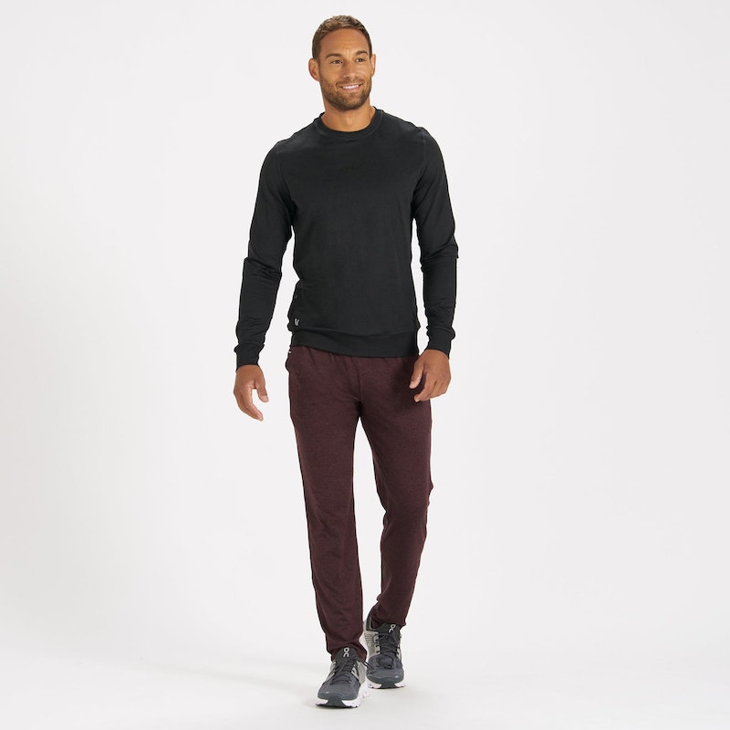 VUORI Ponto Performance Crew (Men's) - Heather Black