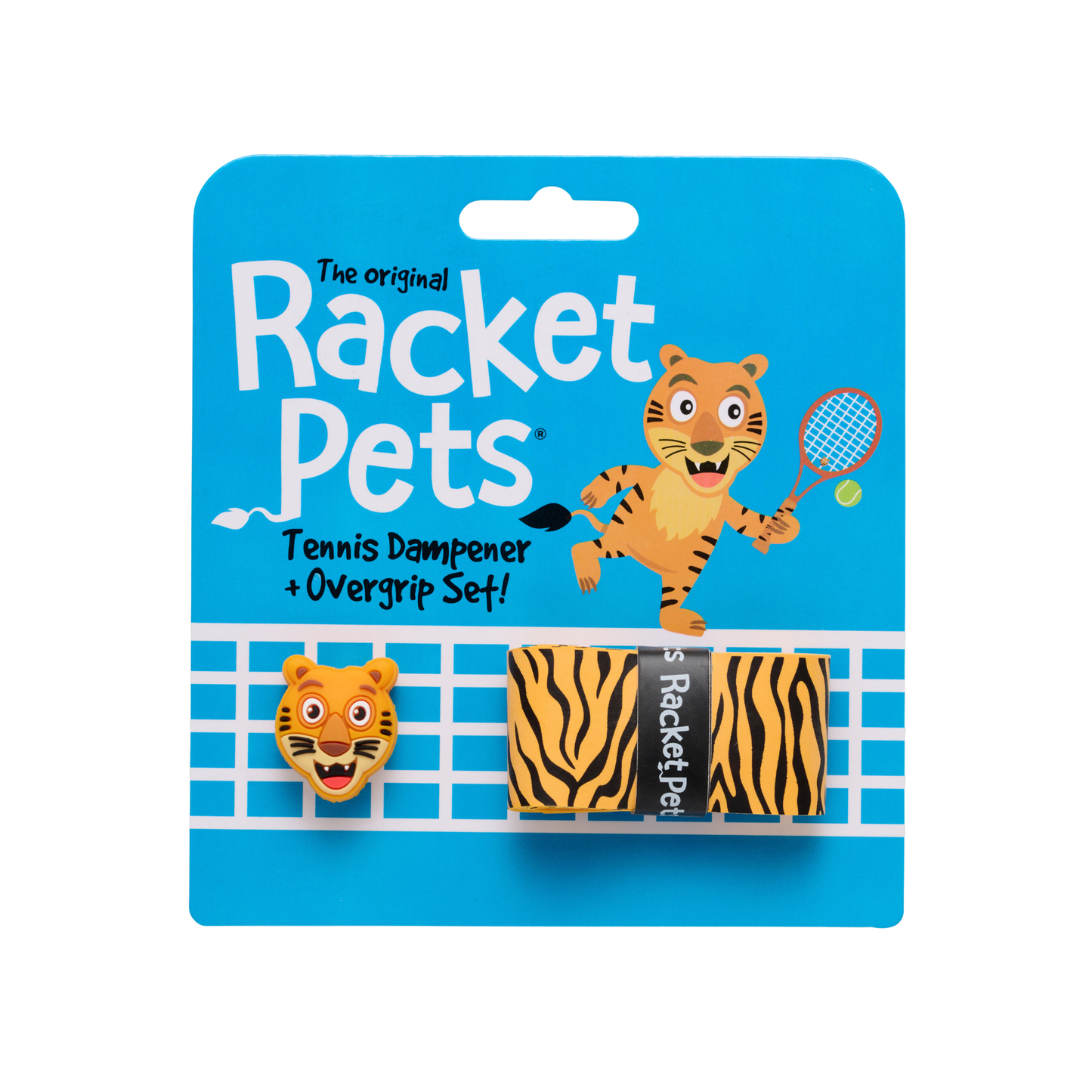 Tiger Orange Tennis Overgrip Tape with Racket Dampener