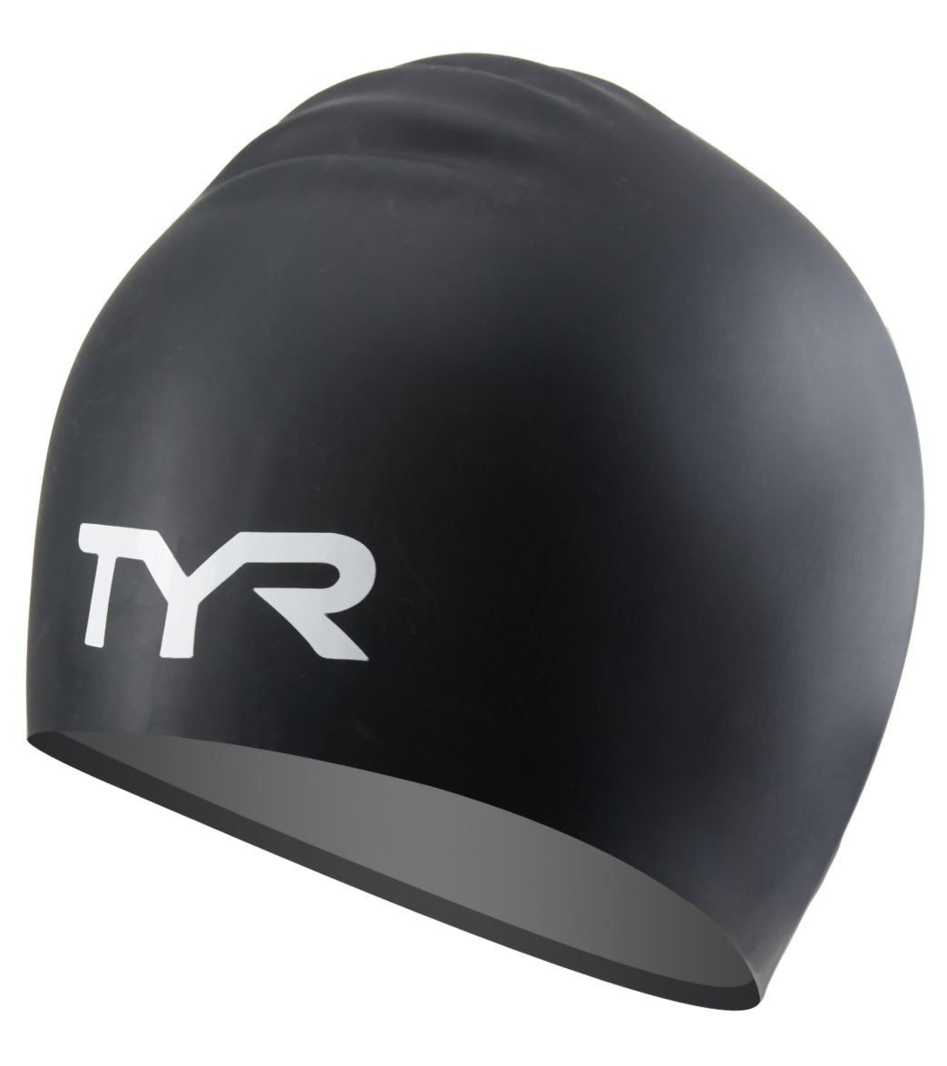 TYR Silicone Wrinkle Free Swim Caps - Youth Long Hair