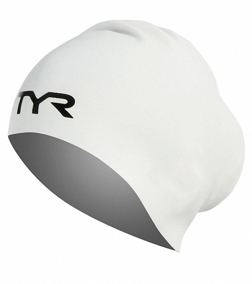 TYR Silicone Wrinkle Free Swim Caps - Adult Long Hair