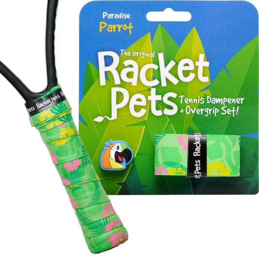Parrot Tennis Overgrip Tape and Matching Shock Absorbing