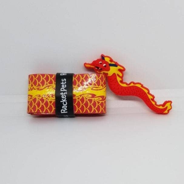 Dragon Red Tennis Overgrip Tape and Matching Shock Absorbing