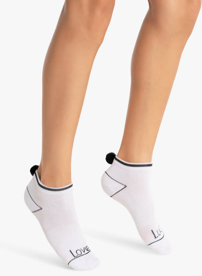 LUCKY IN LOVE Pom Pom Tennis Socks (Women's)