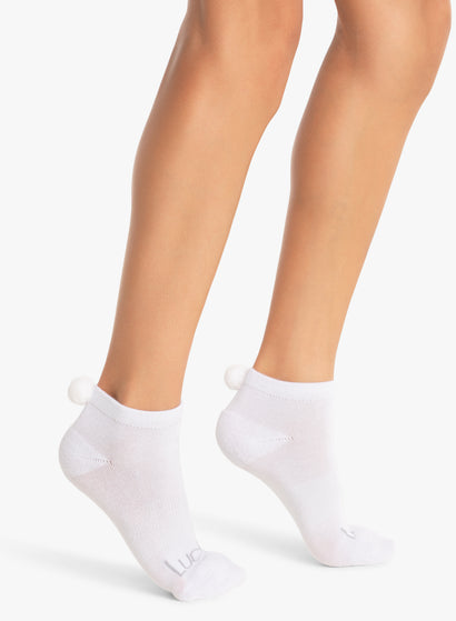 LUCKY IN LOVE Pom Pom Tennis Socks (Women's)