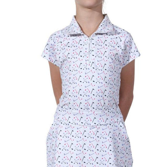 GOLFHER  Polo Shirt (Girl's) - Club Print