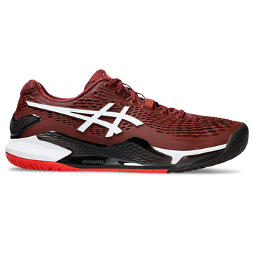 ASICS Gel Resolution 9 Tennis Shoes (Mens) - Antique Red/White