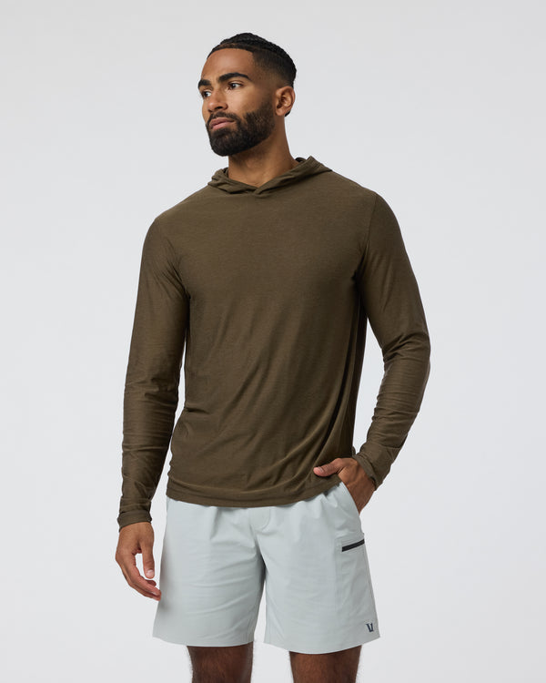 VUORI Strato Tech Hoodie (Men's) -  Moss Green Heather