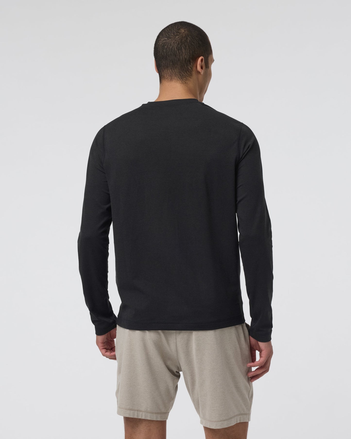 VUORI Ponto L/S Performance Tee (Men's)- Black Heather