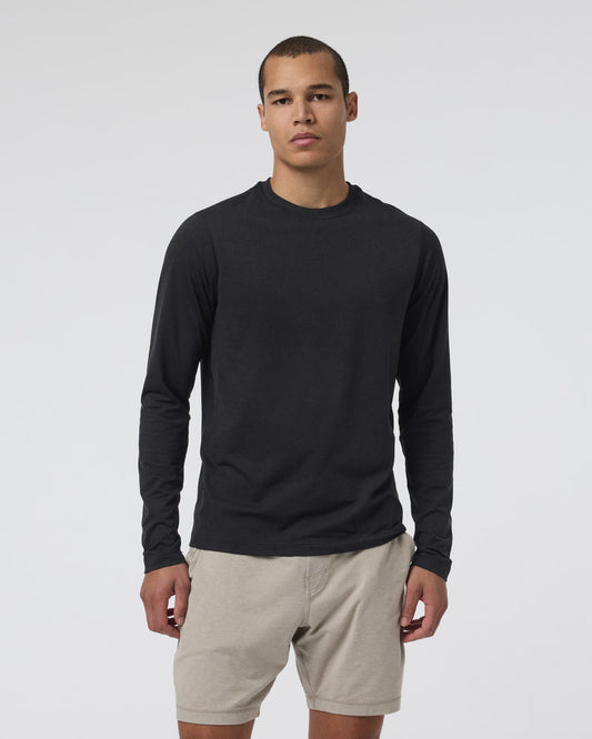 VUORI Ponto L/S Performance Tee (Men's)- Black Heather