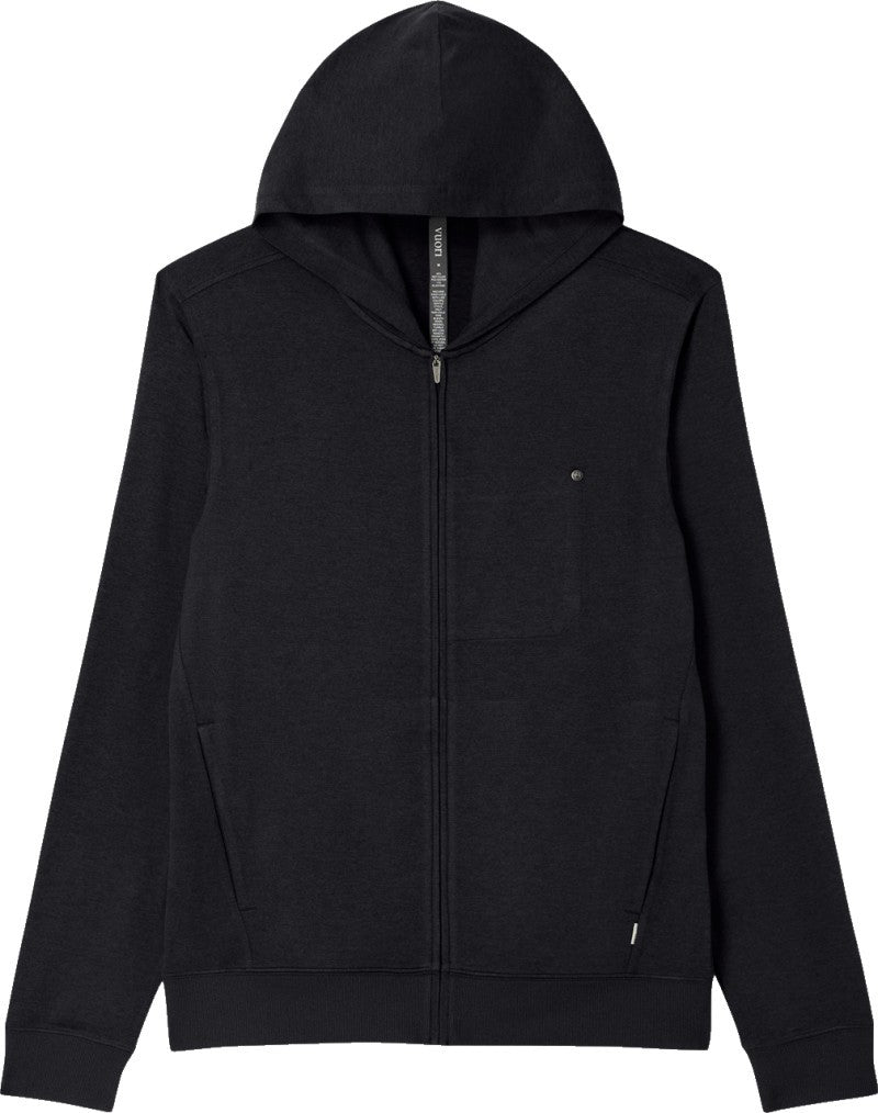 VUORI Ponto Full Zip Hoodie (Men's)- Black Heather
