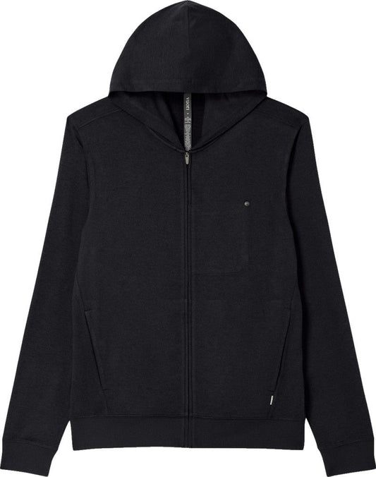 VUORI Ponto Full Zip Hoodie (Men's)- Black Heather