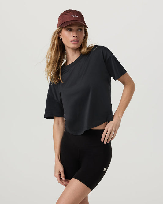 VUORI  Energy Tee Long  (Women's)- Black Heather