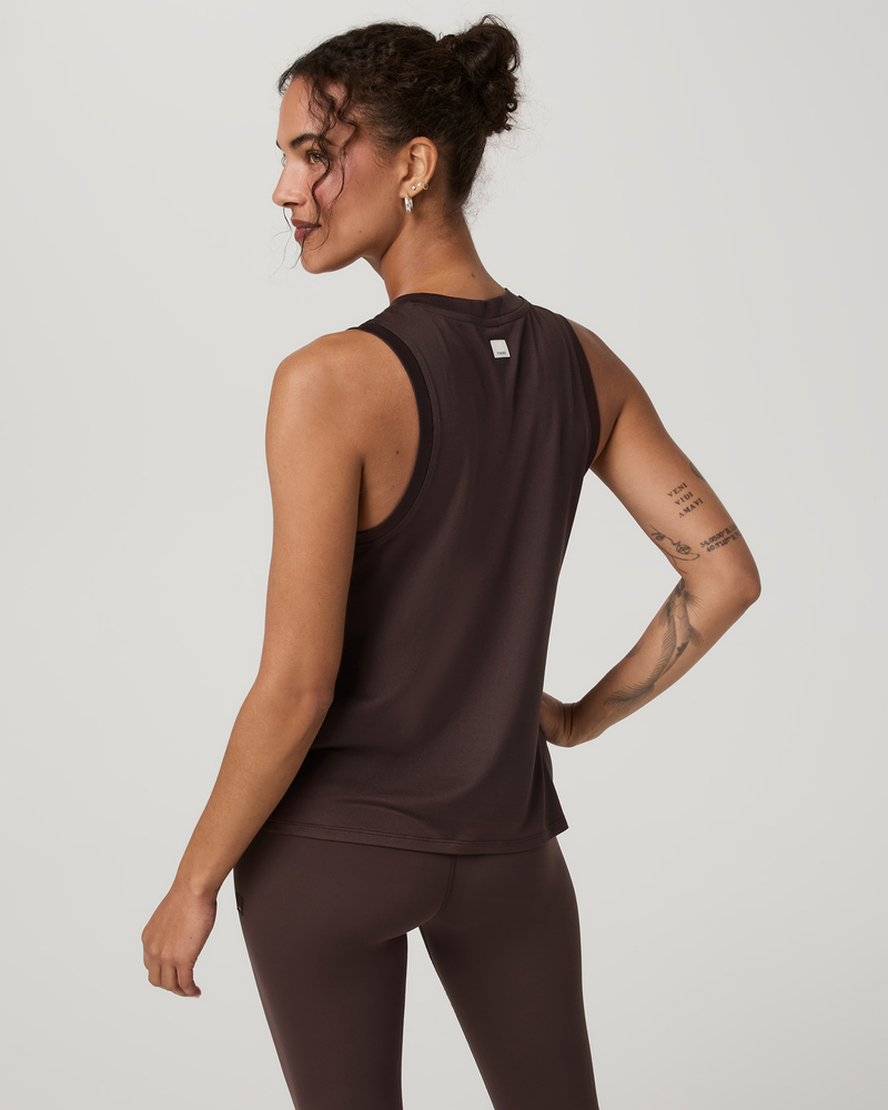 VUORI  Energy Top Long Tank  (Women's)- French Roast