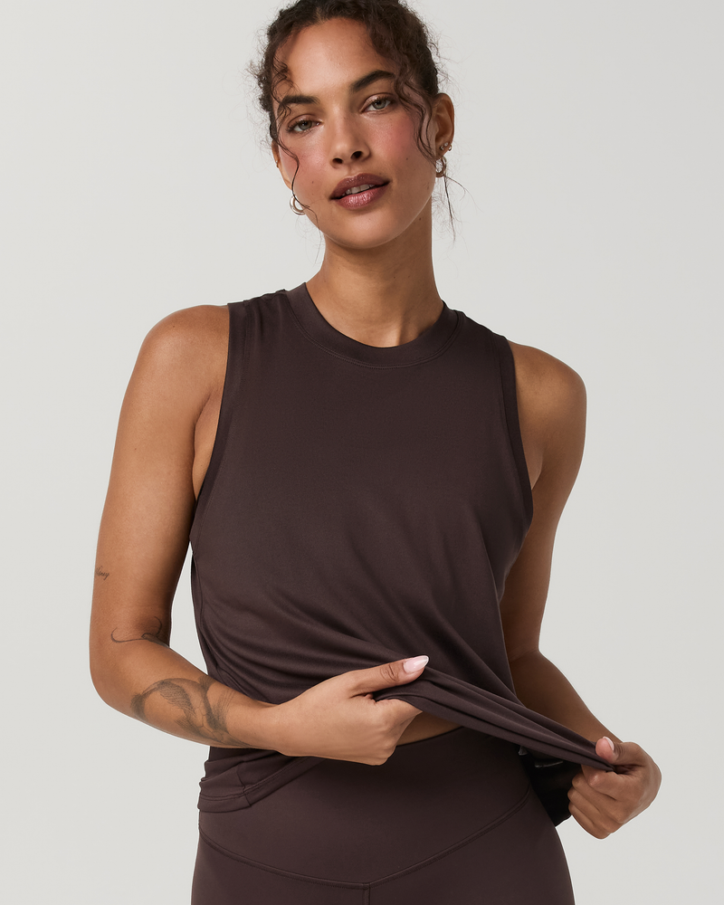 VUORI  Energy Top Long Tank  (Women's)- French Roast
