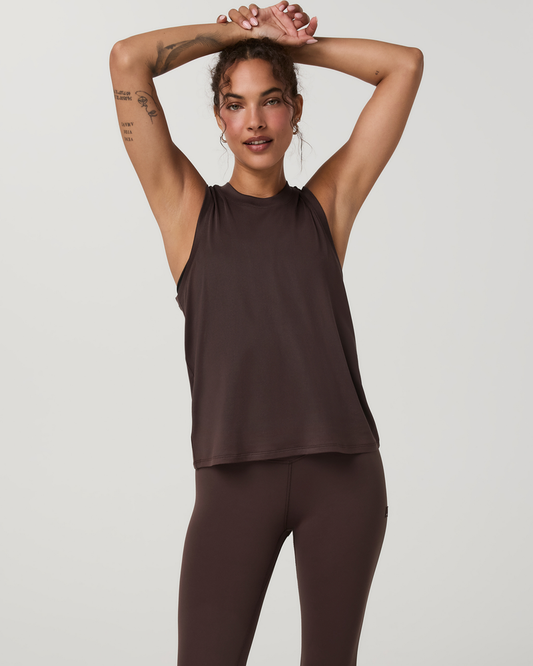 VUORI  Energy Top Long Tank  (Women's)- French Roast