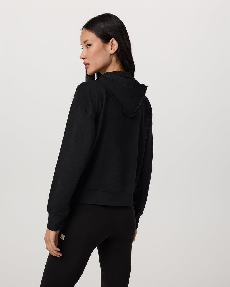 VUORI Halo Modern Pullover Hoodie  (Women's) -  Black Heather