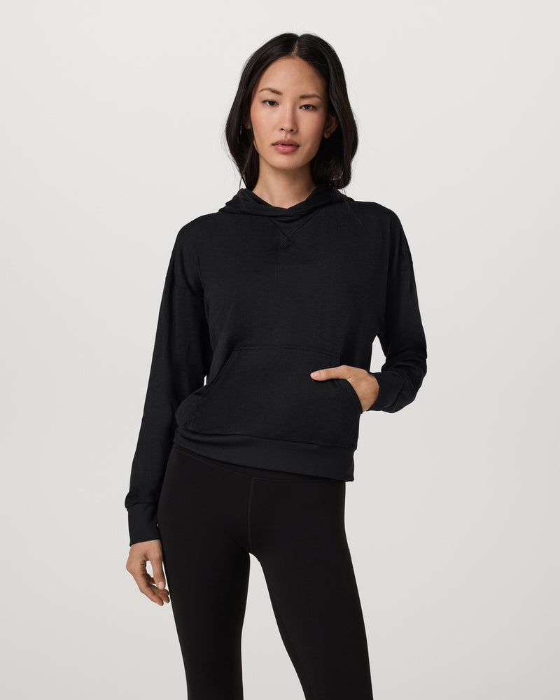 VUORI Halo Modern Pullover Hoodie  (Women's) -  Black Heather