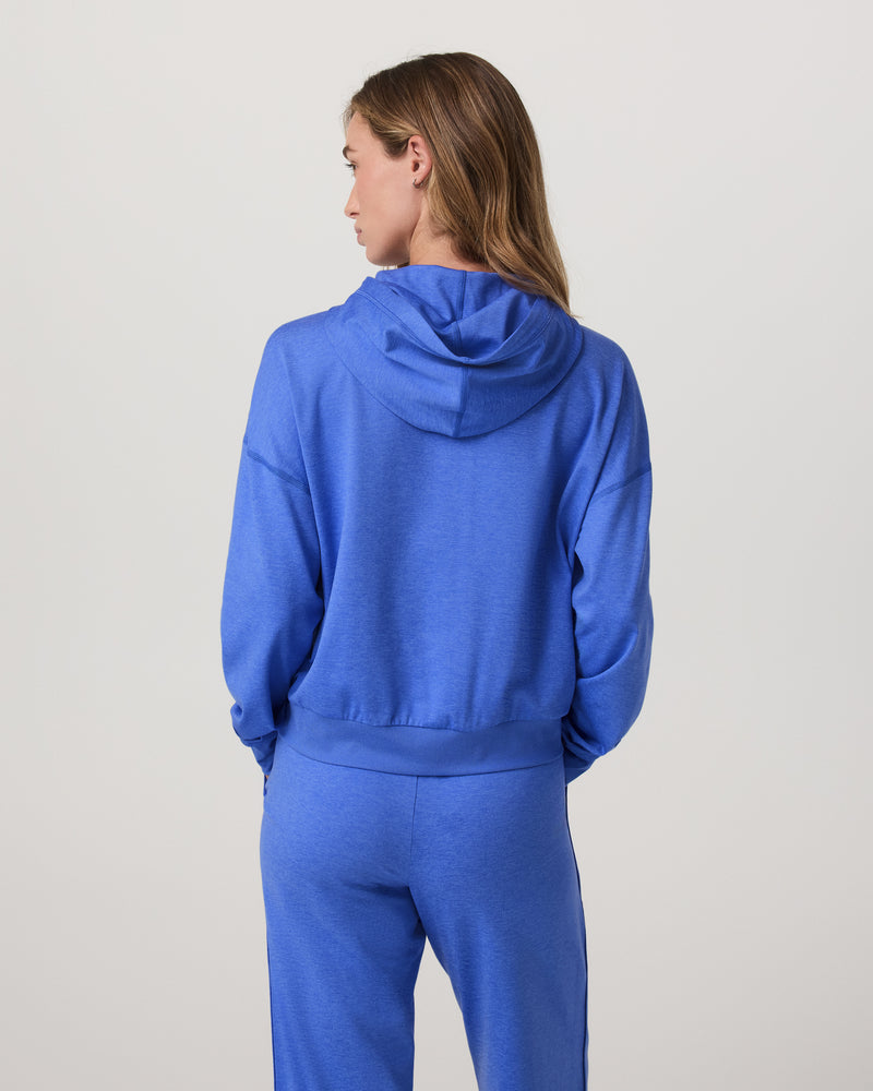 VUORI Halo Modern Full Zip Hoodie  (Women's) -  Bright Iris Heather