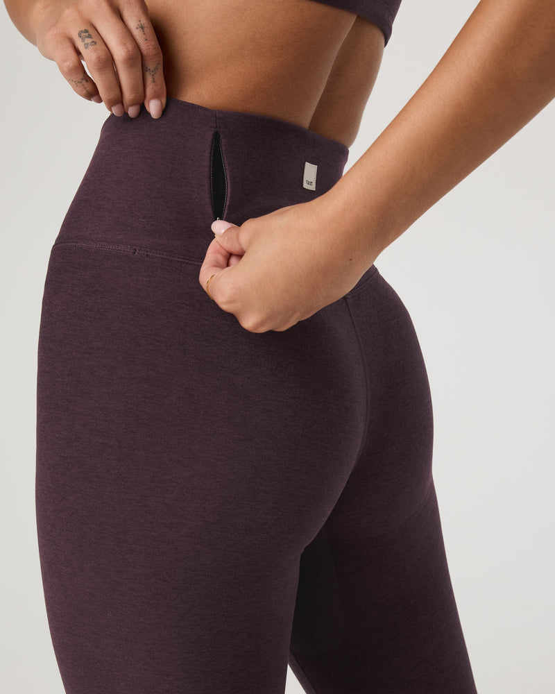 VUORI Clean Elevation Leggings (Women's)- Raisin Heather