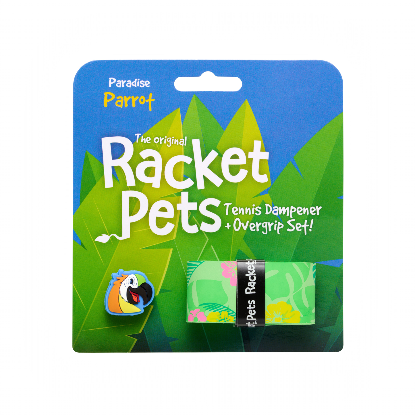Parrot Tennis Overgrip Tape and Matching Shock Absorbing
