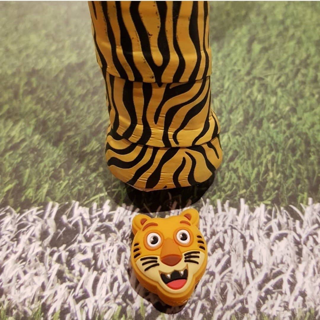 Tiger Orange Tennis Overgrip Tape with Racket Dampener