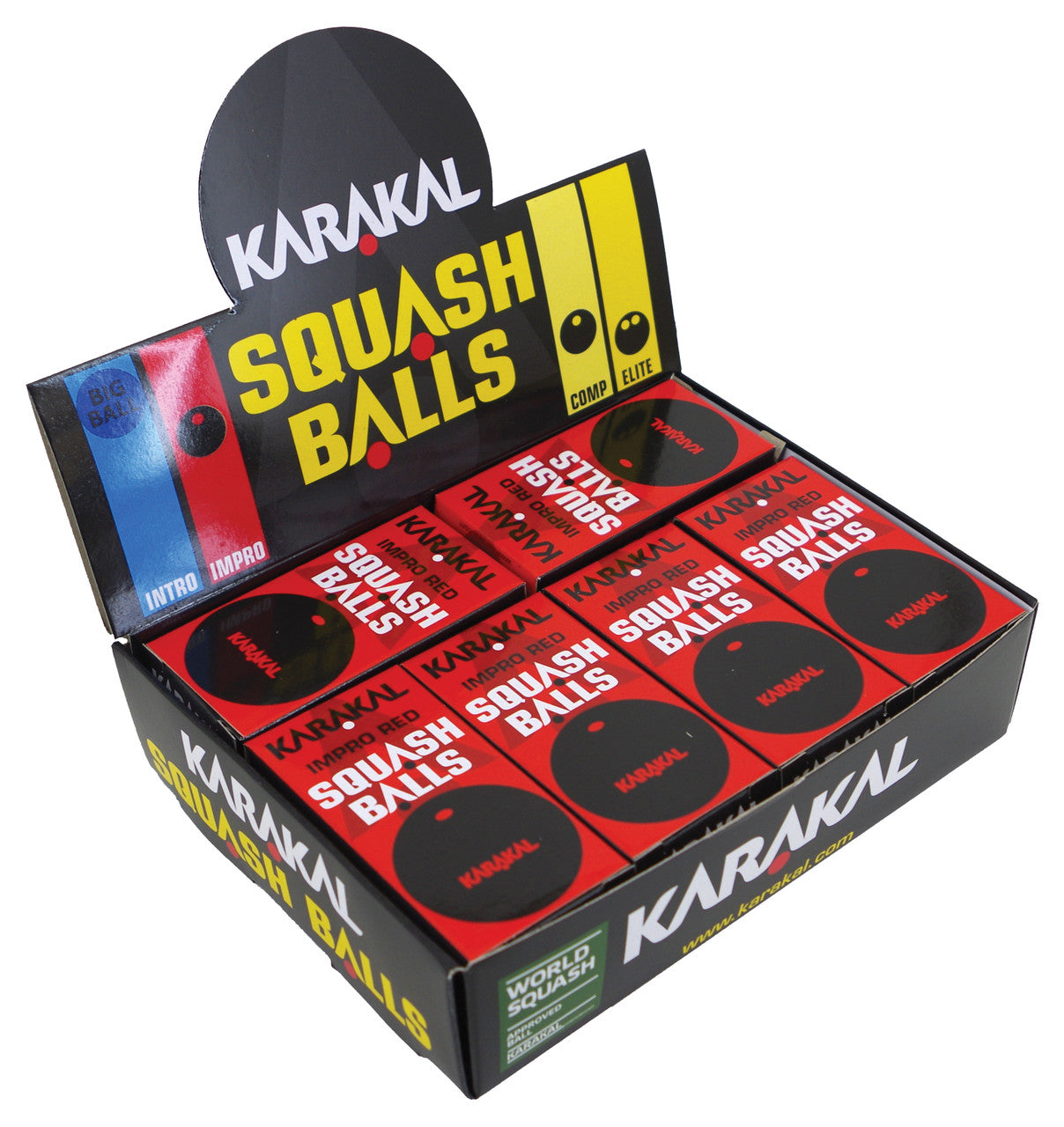 Karakal 2pc Red Dot Squash Ball