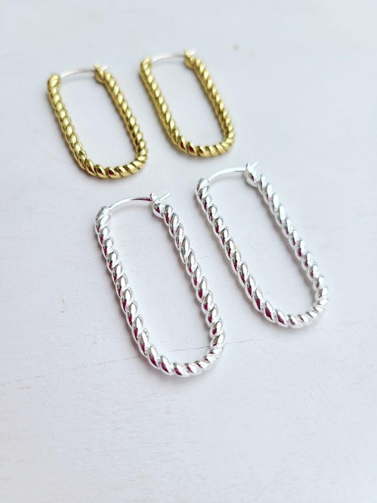 BAMBU Jewelry -  Earrings- Oblong Twist