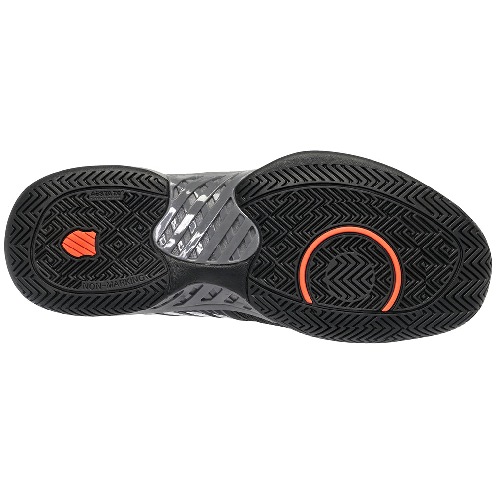 K SWISS Hypercourt Express 2 Tennis Shoe (Men's) - Jet Black/Grey/Orange
