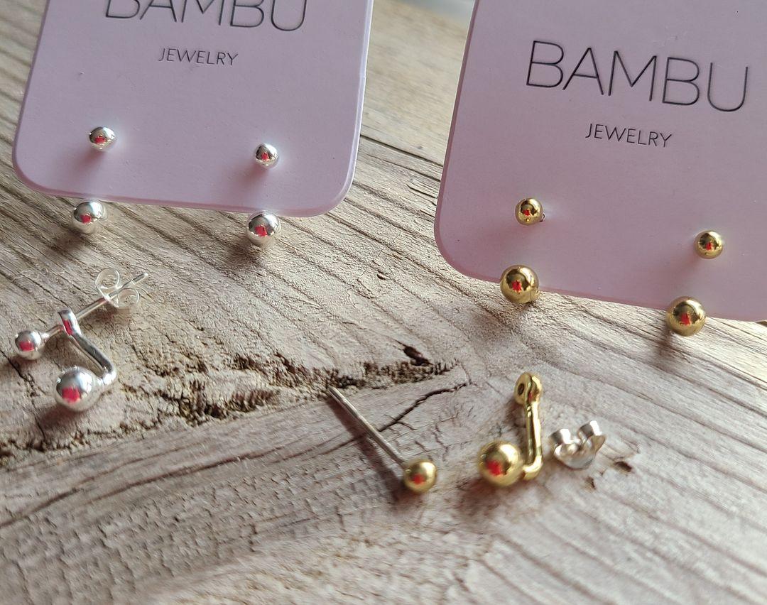 BAMBU Jewelry - Earrings - Double Ball Stud