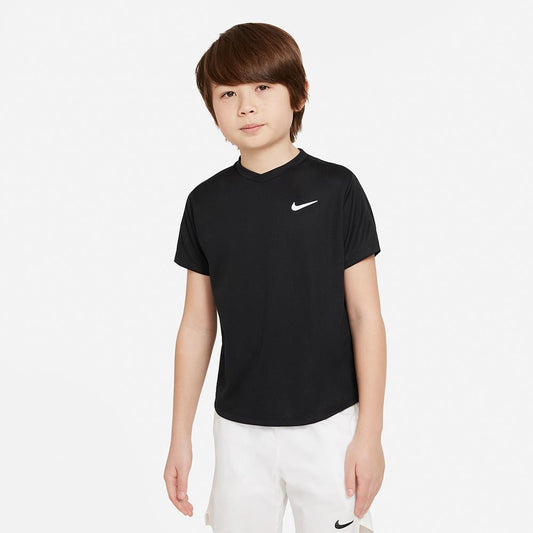 NikeCourt Dri-FIT Victory Short-Sleeve Tee (Boy's) - Black