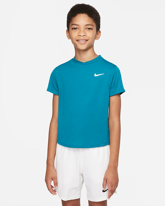 NikeCourt Dri-FIT Victory Short-Sleeve Tee (Boy's) - Spruce