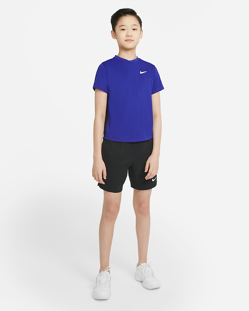 NikeCourt Dri-FIT Victory Short-Sleeve Tee (Boy's) - Concord Blue